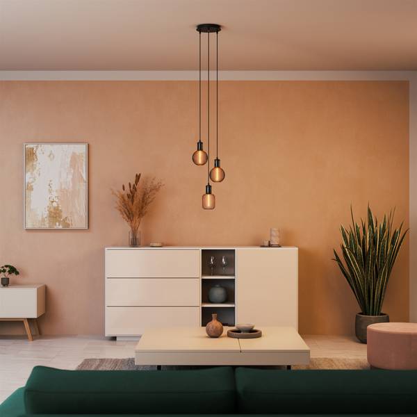 Decor Led Lampe Strohfilament Schwarz