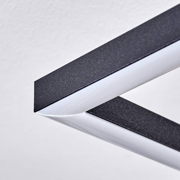 Deckenleuchte Palermo Schwarz - Weiß - Holzwerkstoff - Metall - 12 x 50 x 40 cm