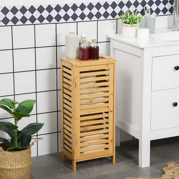 Badschrank BB4209 Beige - Bambus - 20 x 70 x 30 cm