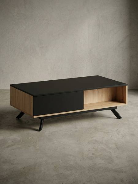 Couchtisch CIDACOS mit Schublade Braun - Holzwerkstoff - 110 x 38 x 60 cm