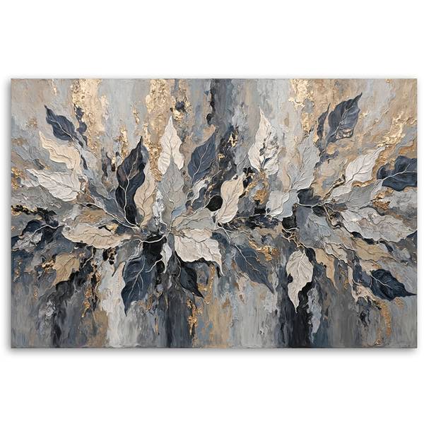 Wandbild blätter glamour 120 x 80 cm