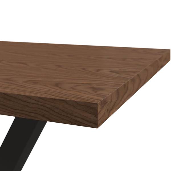 Esstisch LOCA Schwarz - Braun - Holzwerkstoff - Metall - 80 x 76 x 140 cm