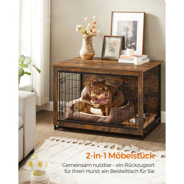Hundekäfig Johannesburg Braun - Holzwerkstoff - 65 x 68 x 98 cm