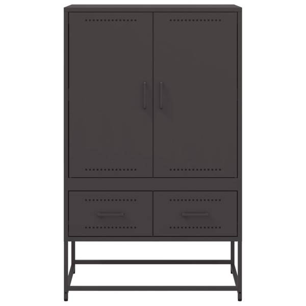 Highboard DE8520 Schwarz - Metall - 68 x 112 x 39 cm