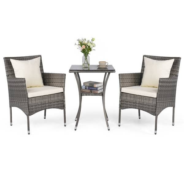Sitzgruppe TI98234 3-tlg. Beige - Rattan - 550 x 300 x 57 cm