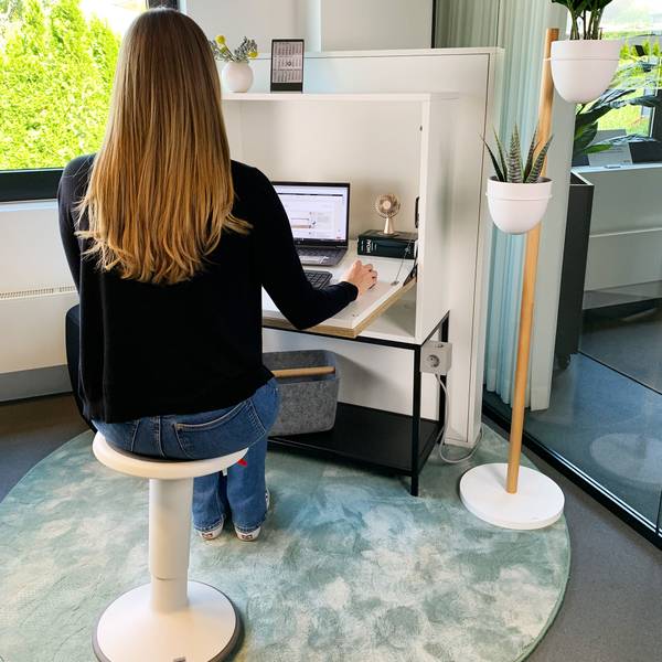 Sekretär Cubas Premium Weiß - Weiß