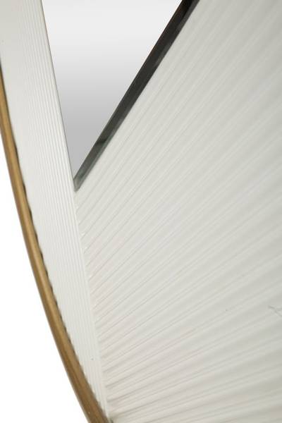 Spiegel Tolosa wit - massief hout - 4 x 80 x 80 cm