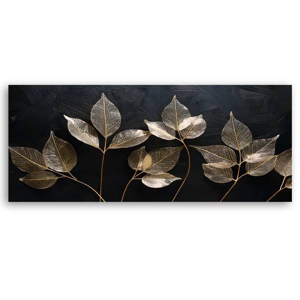 Wandbild minimalismus blätter pflanzen 120 x 40 cm