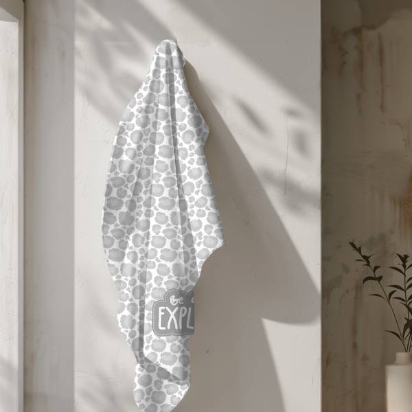 Strandtuch XXL Leo Grau Grau - Textil - 100 x 200 x 1 cm