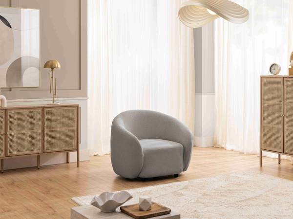Fauteuil Roundi grijs