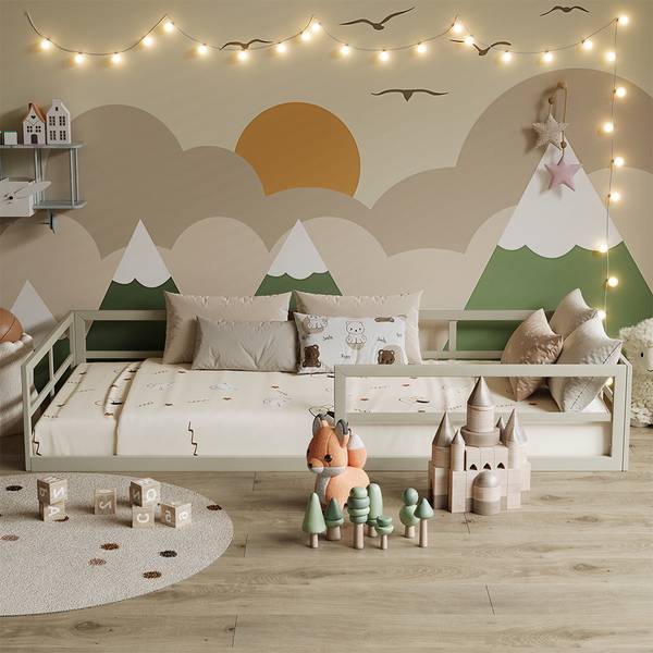 Bodenbett aus Metall Minno 57755 Hellbeige