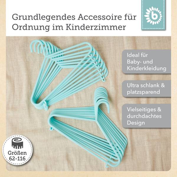 Kleiderbügel Kinder 16 St. Türkis Türkis