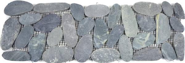 Flusskiesel Bor-SK0202 Schwarz - Stein - 30 x 10 x 10 cm