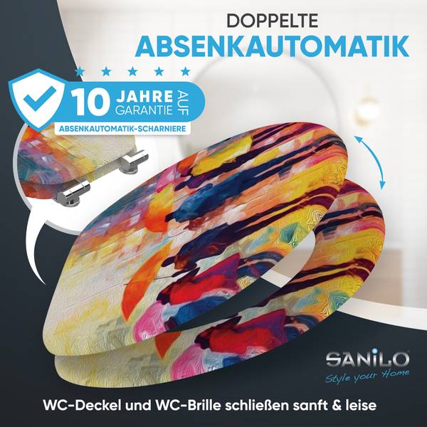 Abattant WC frein de chute Umbrella Bois manufacturé - 38 x 6 x 47 cm