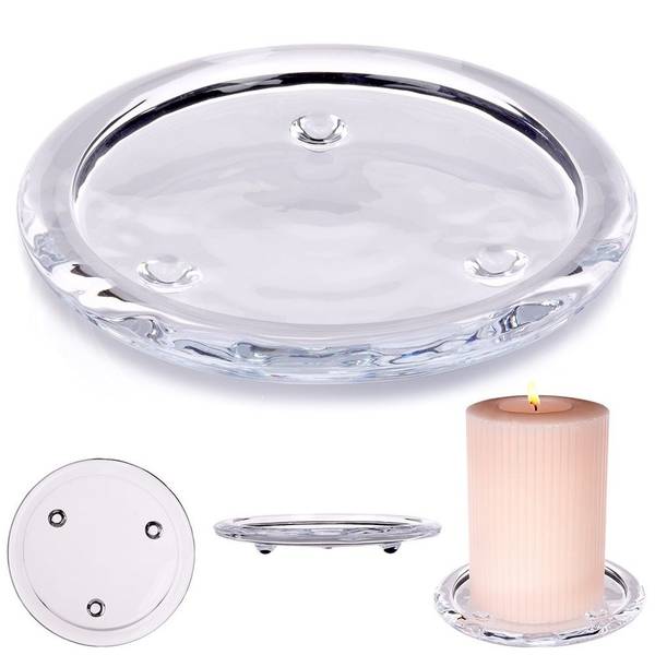 Kerzenuntersetzer Glas 10 cm kaufen