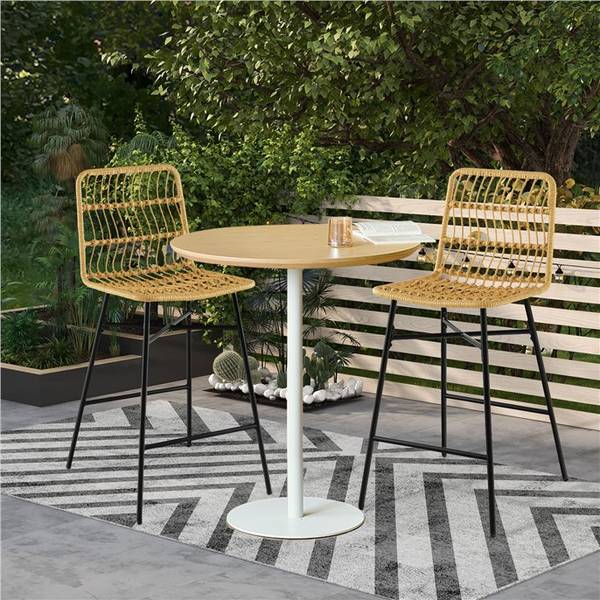 Tabourets de Bar Lot de 2 VH32963KIFR Jaune - Métal - 56 x 103 x 49 cm