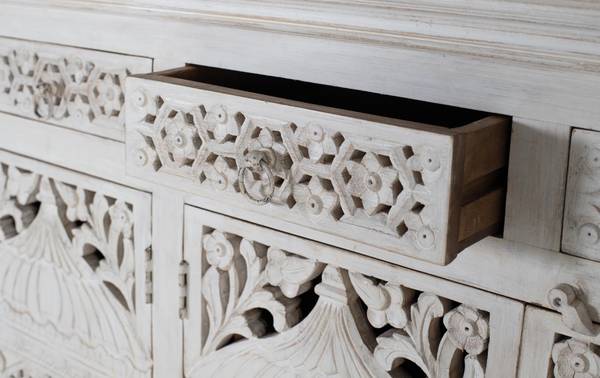Sideboard 1684 Braun - Massivholz - 40 x 90 x 180 cm