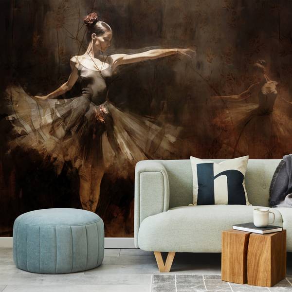 Fototapete BALLERINAS Abstraktion Retro 450 x 300 x 300 cm