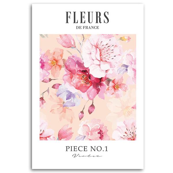 Wandbild blumen in frankreich 70 x 100 cm