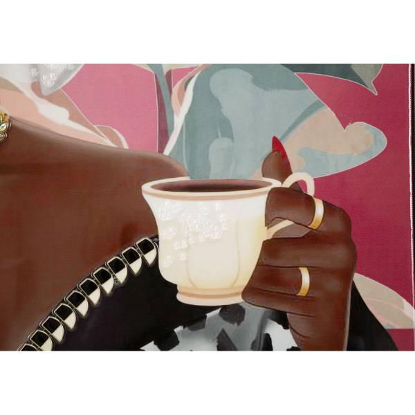 Druck auf Leinwand Relax 1 Leinen - 82 x 4 x 82 cm