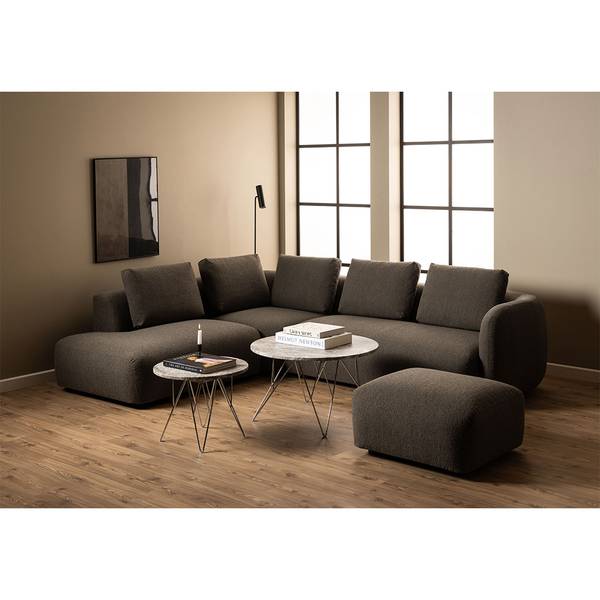 Salontafel Prunus bruin - deels massief hout - 55 x 42 x 55 cm