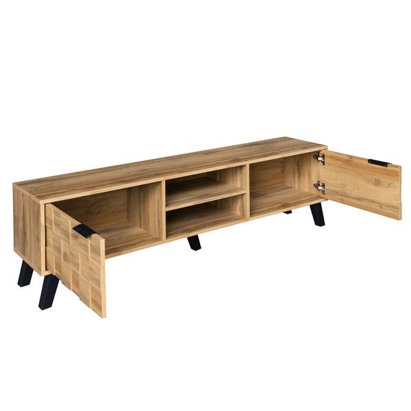 TV-Lowboard Clara Braun - Stahl - 160 x 45 x 36 cm