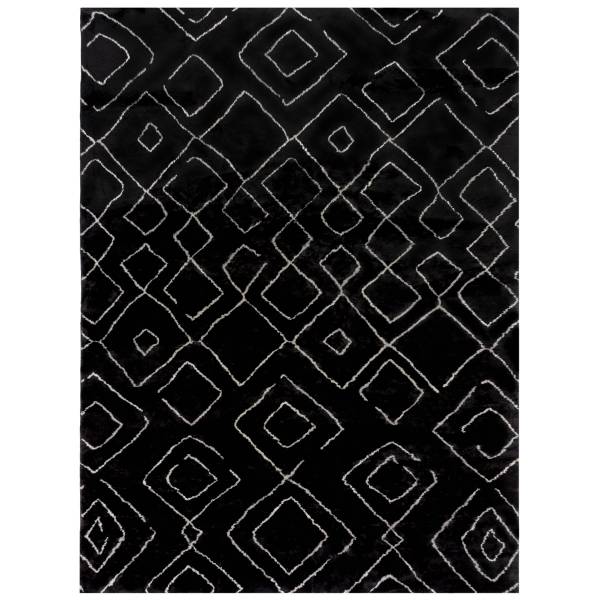 Teppich LEVER Schwarz - Textil - 120 x 170 cm