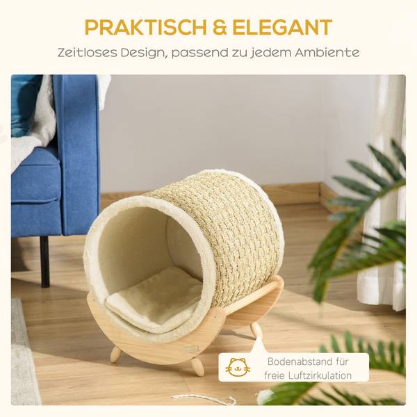 Katzenhöhle CP64 Grün - Holzwerkstoff - 43 x 43 x 41 cm