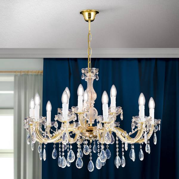 Lustre MARIE CLAIRE Doré - Métal - 70 x 46 x 70 cm