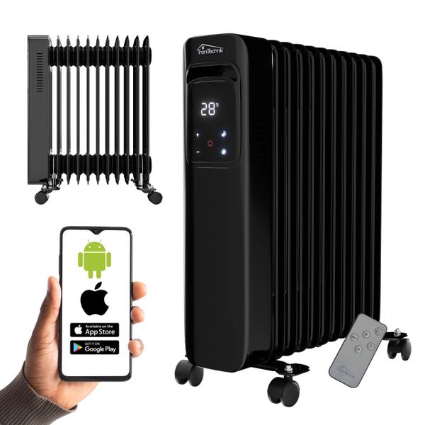 Ölradiator TT-OR 311 Schwarz - Metall - 23 x 63 x 45 cm