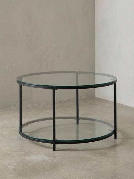 Couchtisch TREBBIA mit zwei Ablagen Metall - 80 x 45 x 80 cm