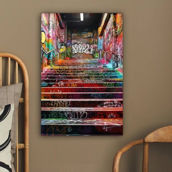 CANVAS SCHILDERIJ Trap 60 x 90 cm