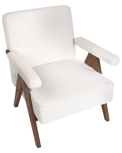 Fauteuil EVJE Marron - Blanc