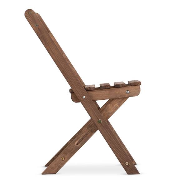 Ensemble de sièges MELES (3 pièces) Marron - Bois massif