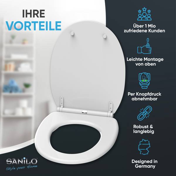 WC-Sitz Weiß Tiefe: 48 cm