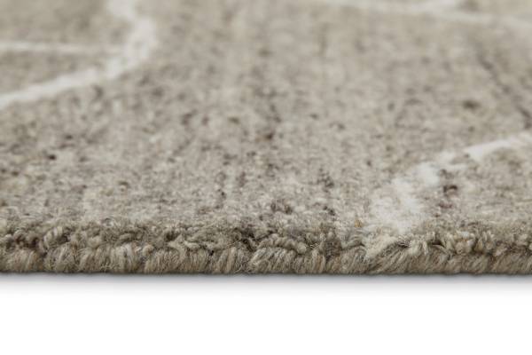 Kurzflorteppich Hamptons FORTYONE Grau - Wolle - 180 x 2 x 180 cm