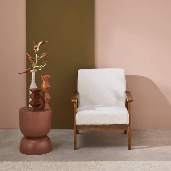 Sessel Weiß - Textil - 69 x 73 x 64 cm