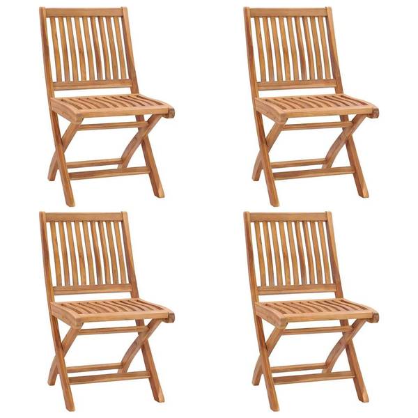 Gartenstuhl 3072804 4er Set Braun - Massivholz - 58 x 88 x 47 cm