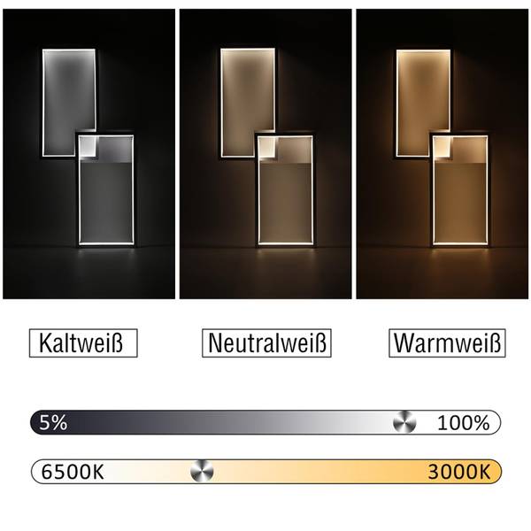 LED Deckenleuchte dsnf Schwarz - 39 x 8 x 80 cm