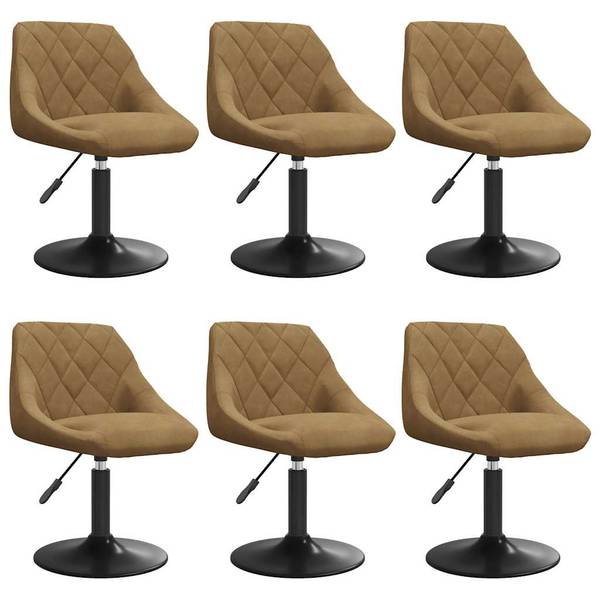 Esszimmerstuhl 3014382-2 (6er Set) Braun - 44 x 78 cm - Metall - Textil