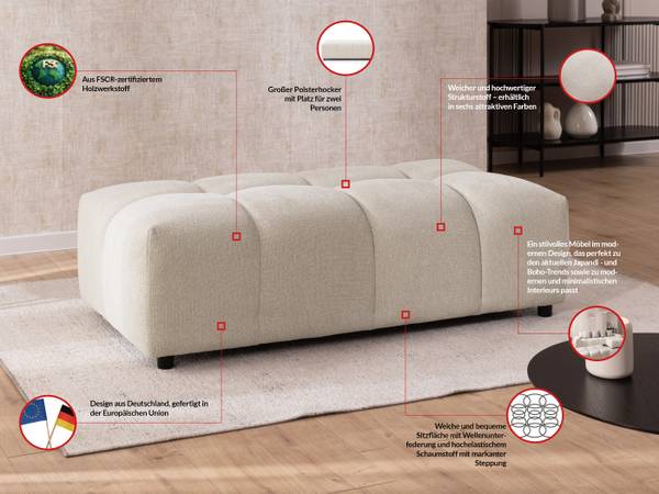 Hocker Bubble Beige