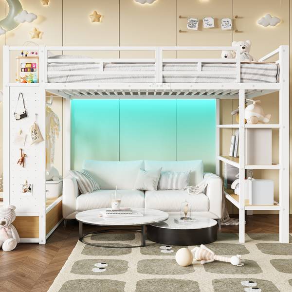 Cadre de lit mezzanine Hephaestus Ⅰ Blanc