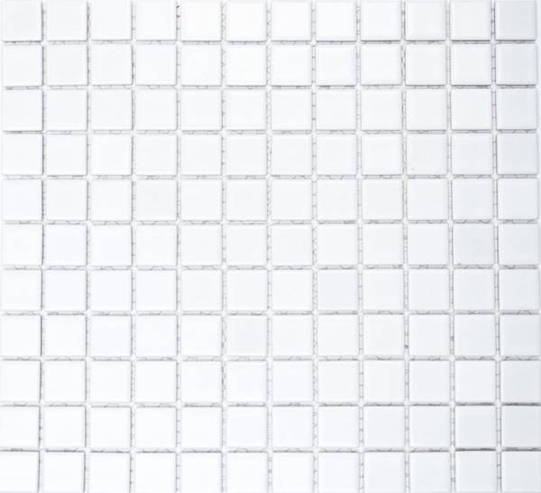 Mosaikfliesen B 140 Weiß - Keramik - 33 x 33 x 33 cm