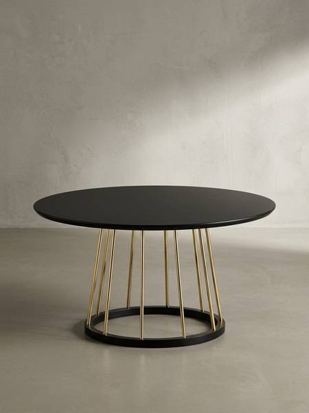 Couchtisch ANADIA mit Ablagefläche Schwarz - Holzwerkstoff - 80 x 42 x 80 cm