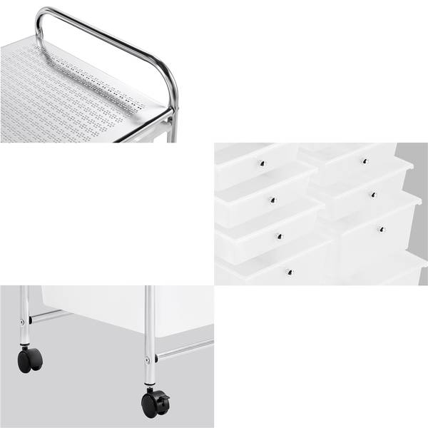 Rollwagen ARE04 Weiß - Kunststoff - 63 x 82 x 39 cm