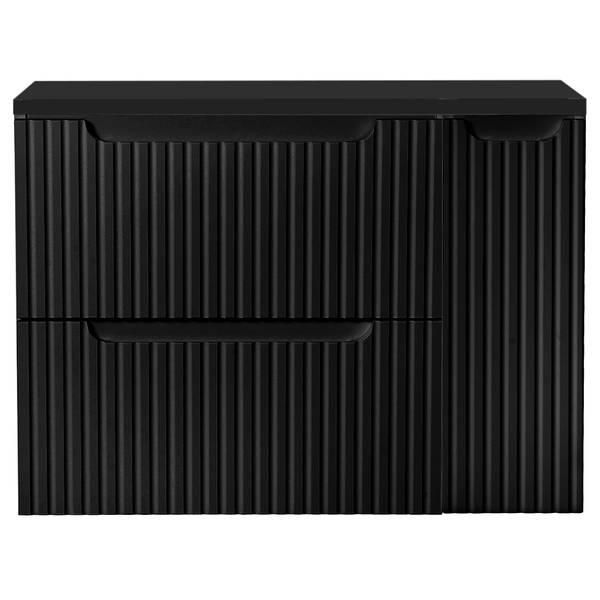 Waschbeckenschrank NEWPORT-56-111 Schwarz - Holzwerkstoff - 80 x 60 x 40 cm