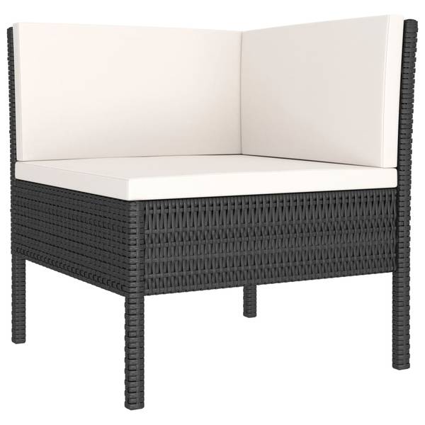 Gartenmöbel-Set 3003794 (2-teilig) Schwarz - Cremeweiß - Weiß
