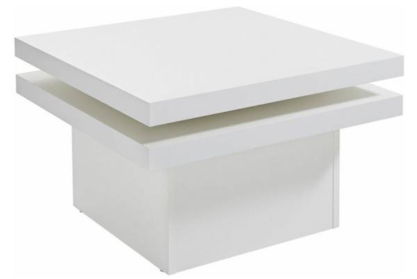 Couchtisch PRAG Weiß - Holzwerkstoff - 67 x 42 x 67 cm