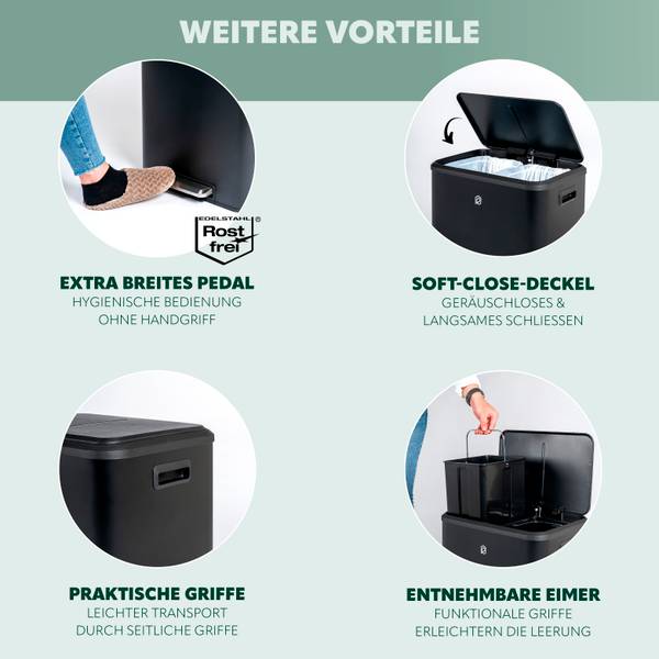 Abfalleimer 40129 Schwarz