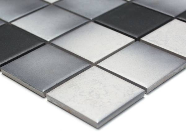 Mosaikfliesen 16-2211-R10 Grau - Keramik - 31 x 31 x 31 cm